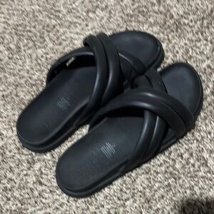 Black Slide Sandals